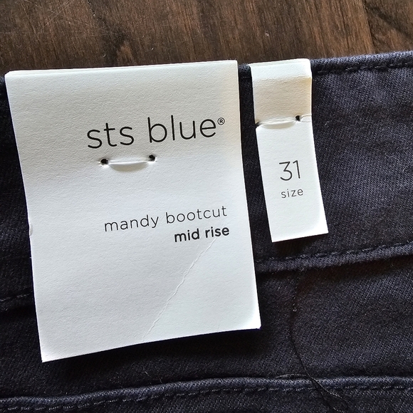 Stitch Fix STS BLUE Mandy Bootcut Mid Rise Black Flare Jeans Women's Size 31 - Picture 7 of 10